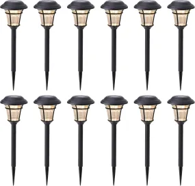 12 Pack Solar Pathway Lights Outdoor Solar Garden Lights for Patio, Yard, Driveway