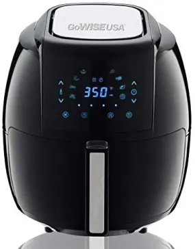 1700-Watt 5.8-QT 8-in-1 Digital Air Fryer with Recipe Book, Black