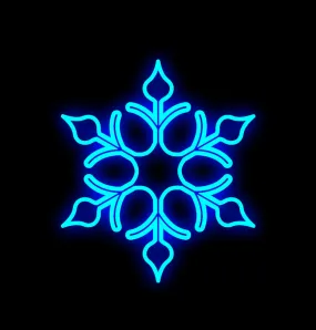 5' Blue LED Snowflake