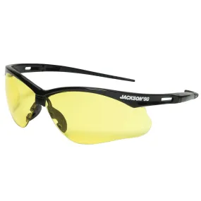 50002 Jackson Safety SG Safety Glasses, Customizable, Amber, Anti-Scratch