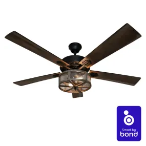 52"W LED Indoor Bronze WiFi Enabled Smart Ceiling Fan