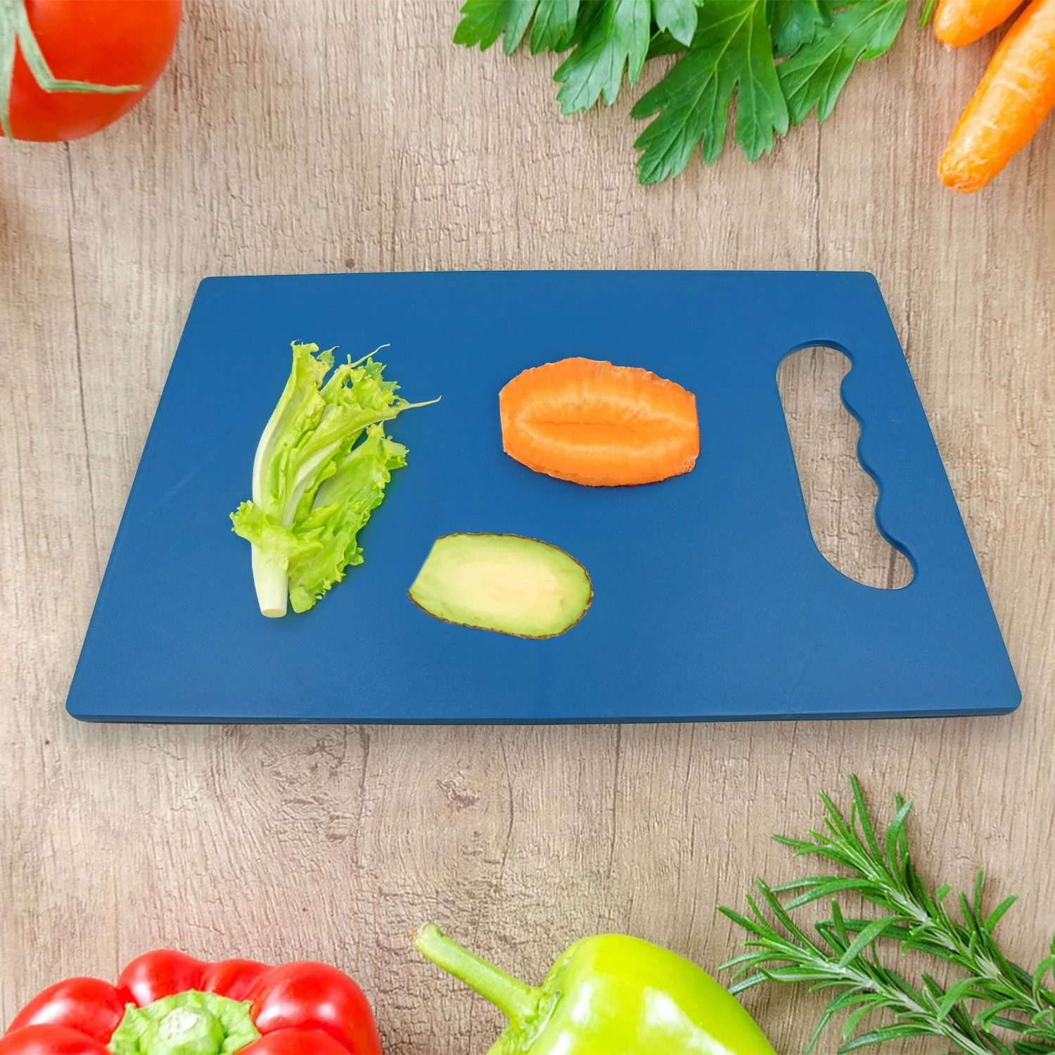 5823 Large Kitchen Plastic Chopping Board Household Cutting Board Knife Board Vegetable Cutting and Fruit Multi-purpose Plastic Sticky Board Cutting board (41x28Cm)