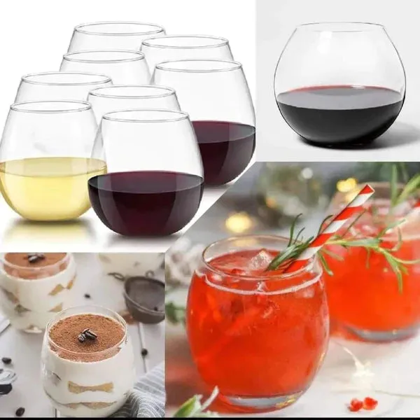 6pcs Stemless wine glasses