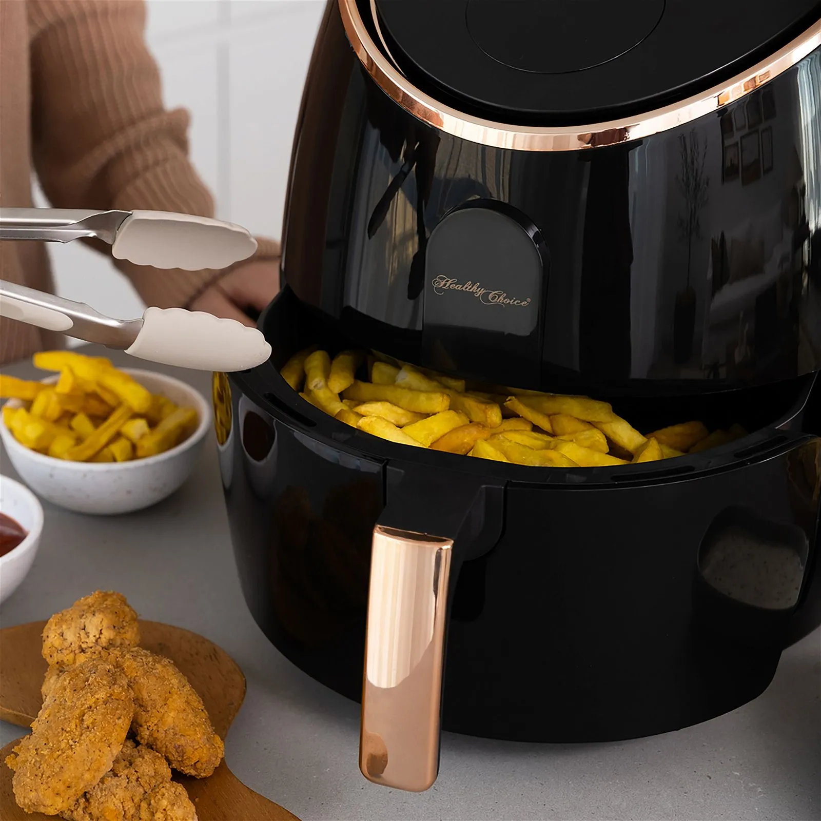 7.1L Digital Airfryer - Black/Rose Gold