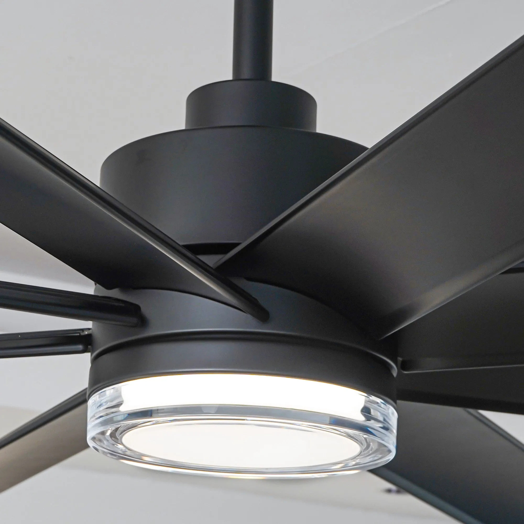 72 Inch Daugava Modern Downrod Mount Smart Fan with LED Light