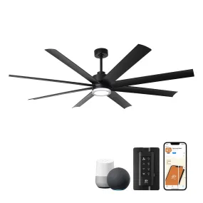 72 Inch Daugava Modern Downrod Mount Smart Fan with LED Light