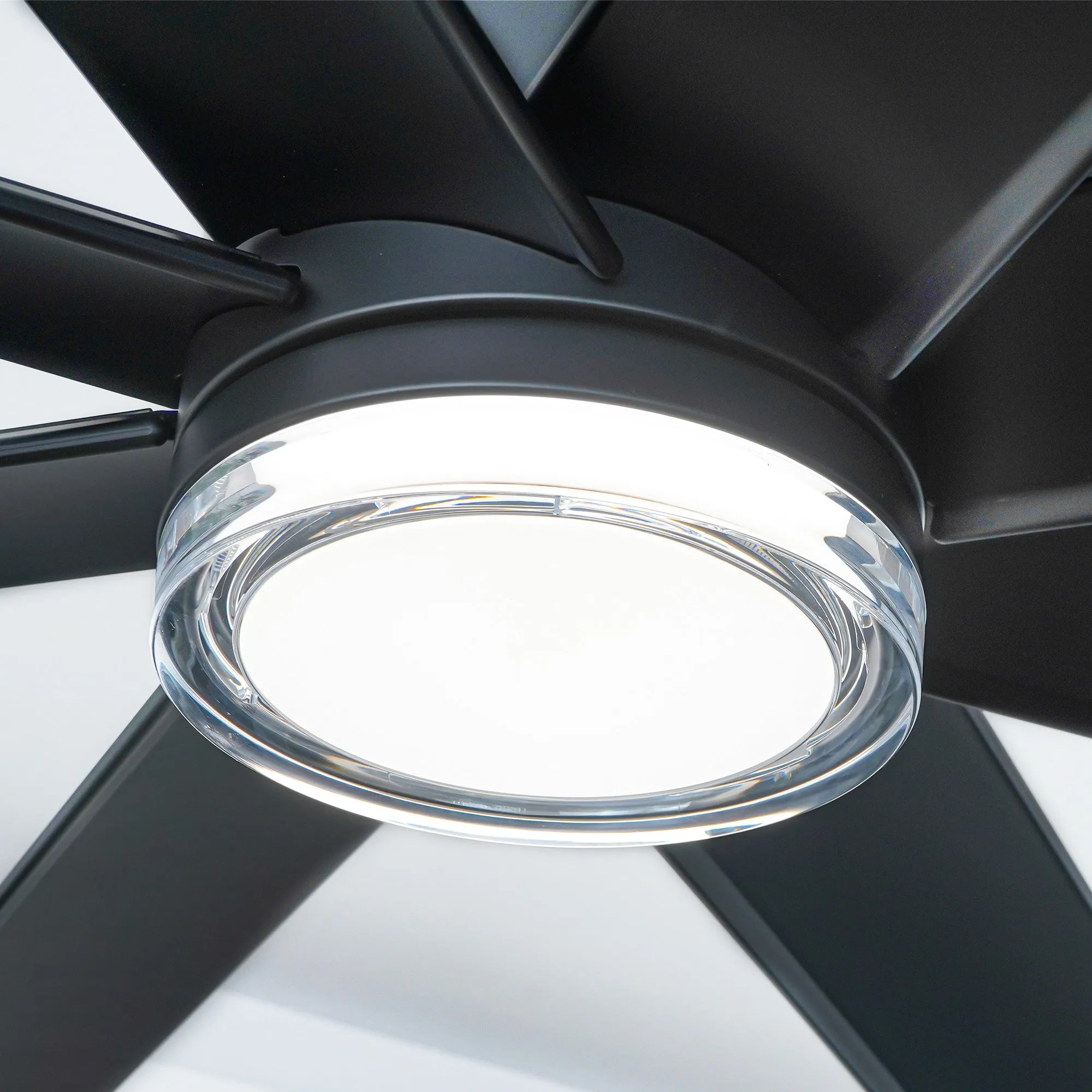 72 Inch Daugava Modern Downrod Mount Smart Fan with LED Light