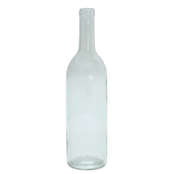 750 ml Clear Glass Claret/Bordeaux Wine Bottles, 12 per case