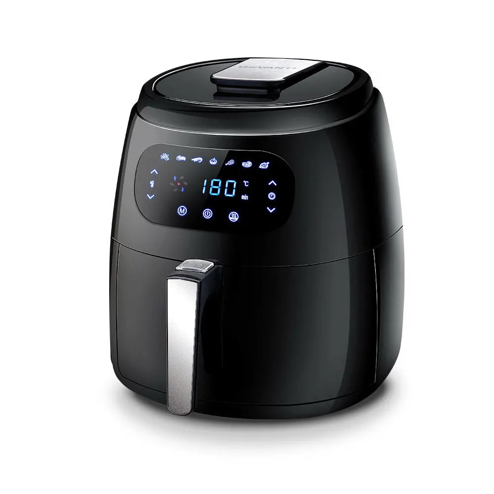 8.5L LCD Air Fryer, 1800W, Oil-Free, Turbo Air - Devanti