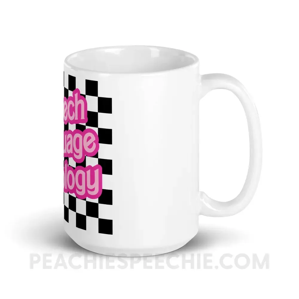 90s Checkerboard Speech Language Pathology Coffee Mug