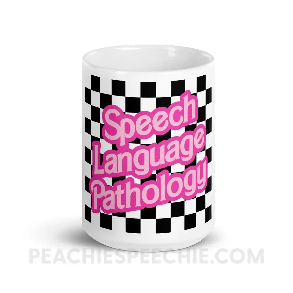 90s Checkerboard Speech Language Pathology Coffee Mug