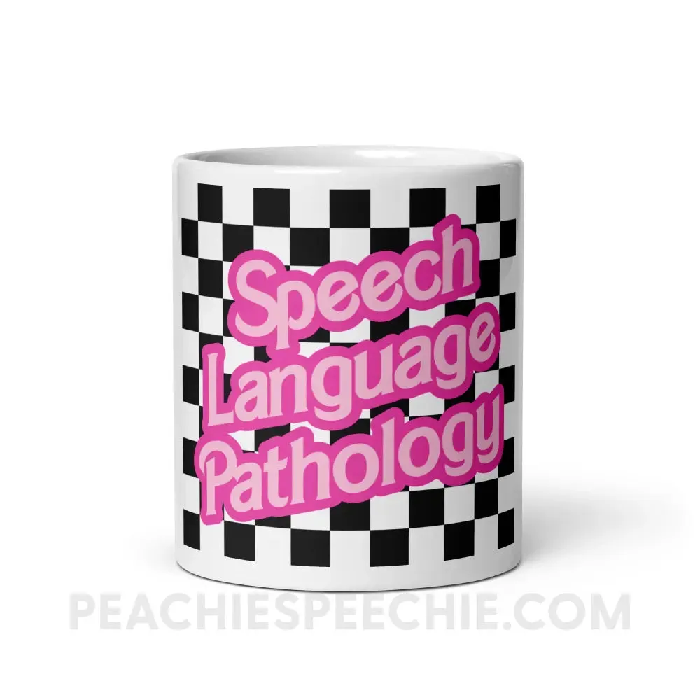 90s Checkerboard Speech Language Pathology Coffee Mug