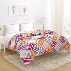 AC Comforter and Bedding Set for Double Bed, Multicolor Rhombus Stripes