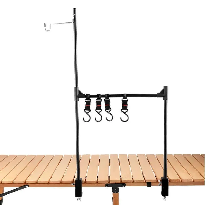 Aluminum Lantern Stand with Storage Hanger Rack