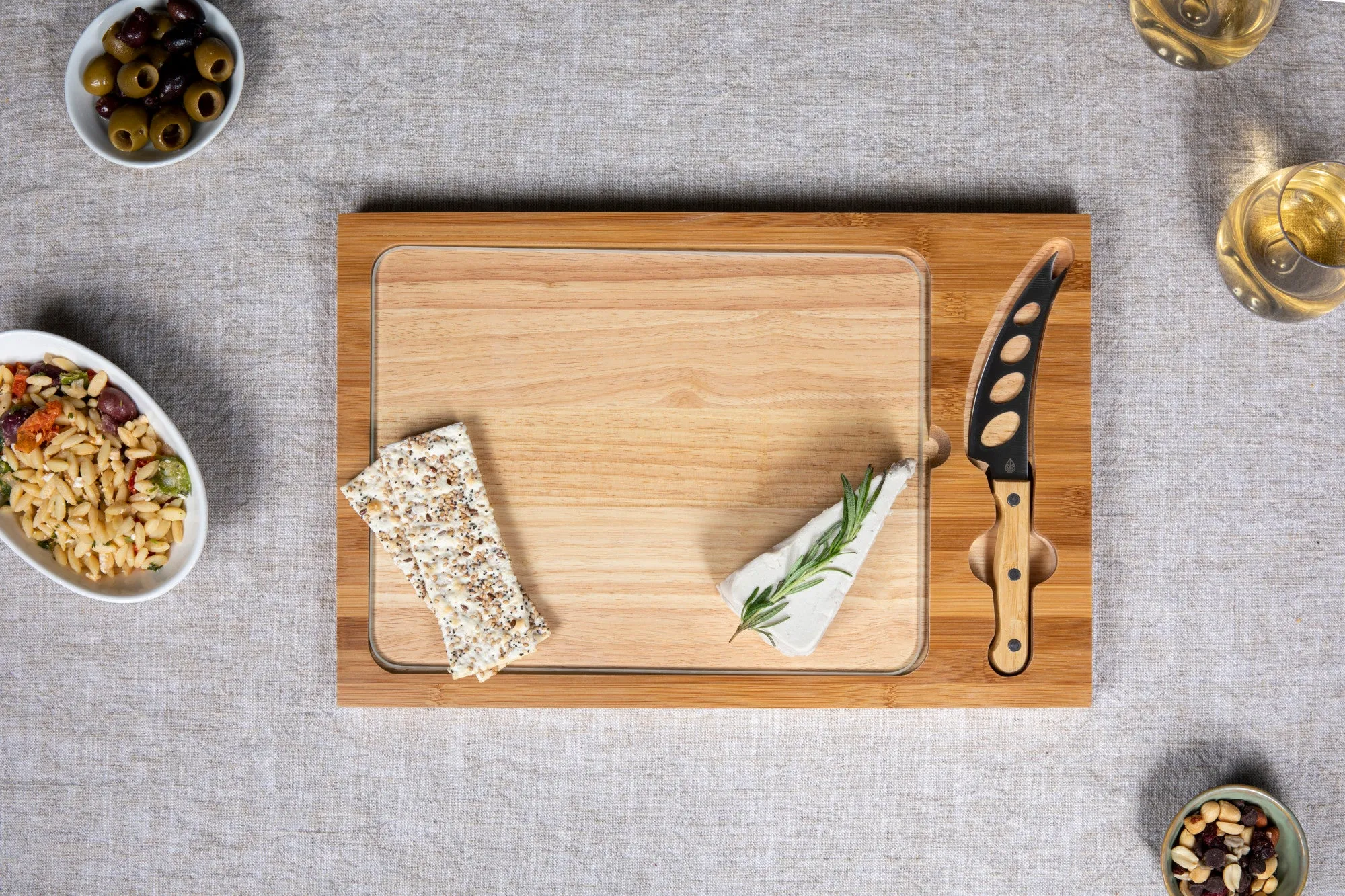 Arizona Wildcats Football Field - Icon Glass Top Cutting Board & Knife Set