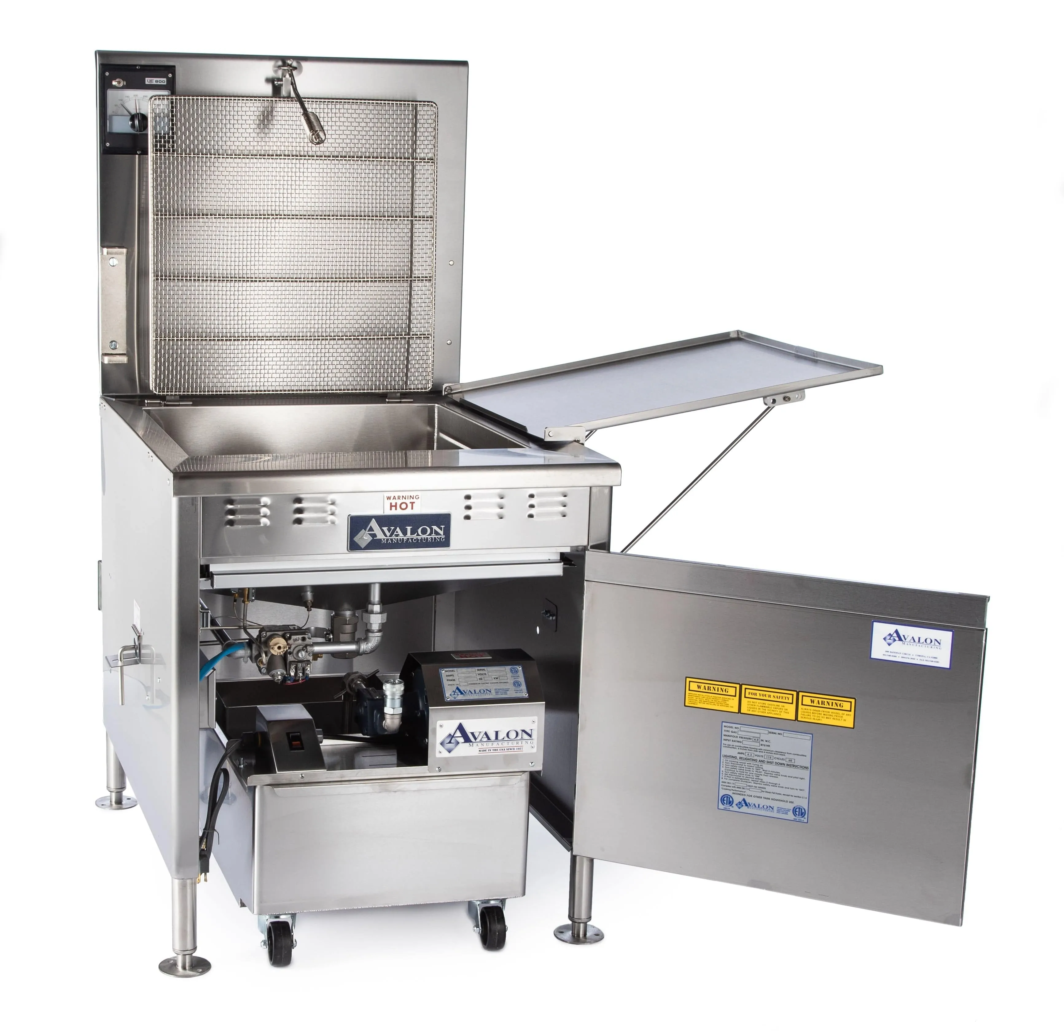 Avalon (ADF24-E) 24" X 24" Donut Fryer, Electric (1 phase), Right Side Drain Board