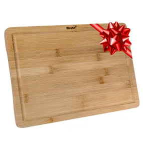 Bamboo Cutting Board for Kitchen 15x10 inch - Wooden Serving Tray