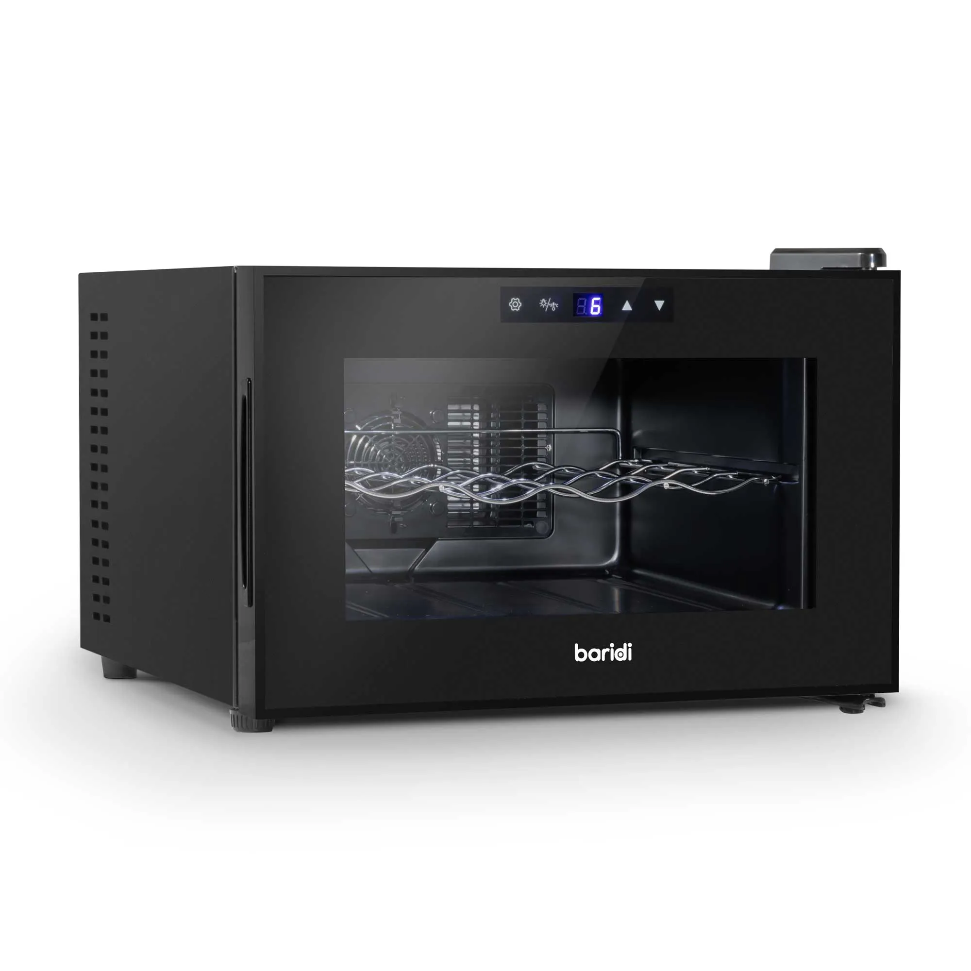 Baridi 8 Bottle Wine Cooler, Thermoelectric, 5-18°C, Touch Control, Table Top - DH218