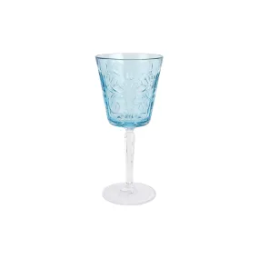 Barocco Light Blue Wine Glass