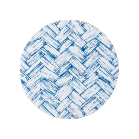 Basketweave Coaster Blue