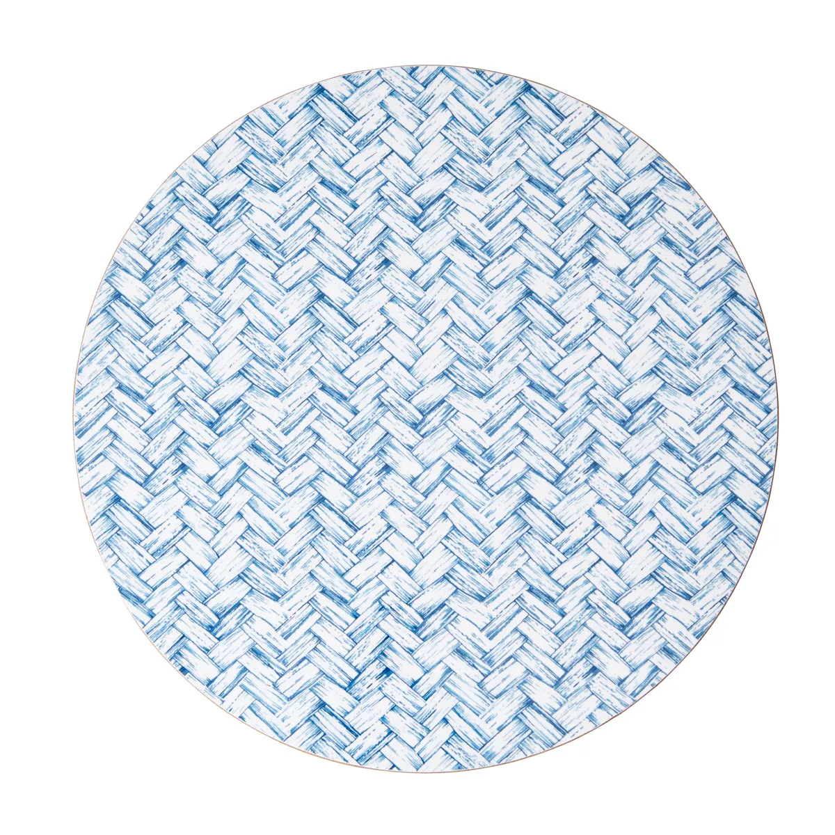 Basketweave Serving Mat Blue