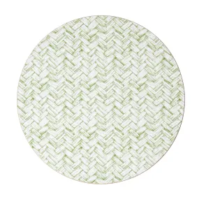 Basketweave Serving Mat Green