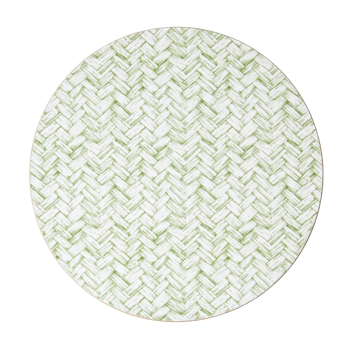 Basketweave Serving Mat Green