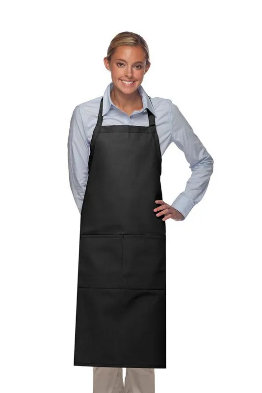 Black Deluxe XL Butcher Adjustable Apron (2 Pockets)