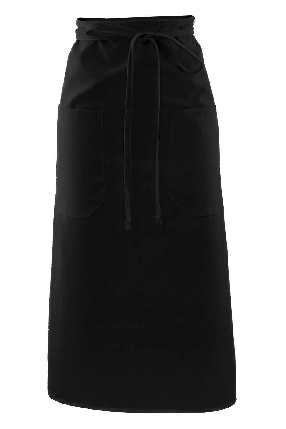 Black Long Bistro Apron (2 Pockets)