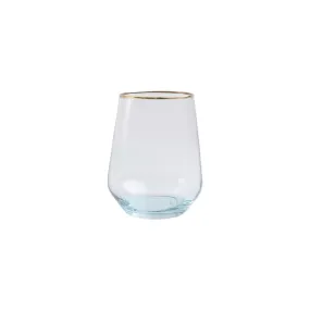 Blue Stemless Wine Glass