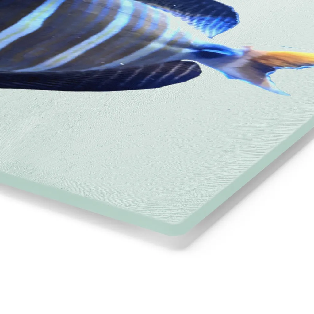 Blue Striped Fish Cutting Board