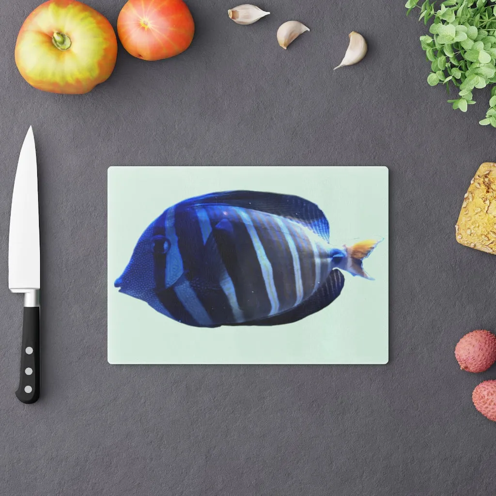 Blue Striped Fish Cutting Board