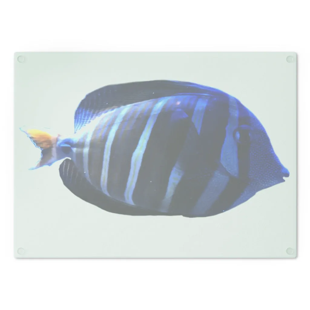 Blue Striped Fish Cutting Board