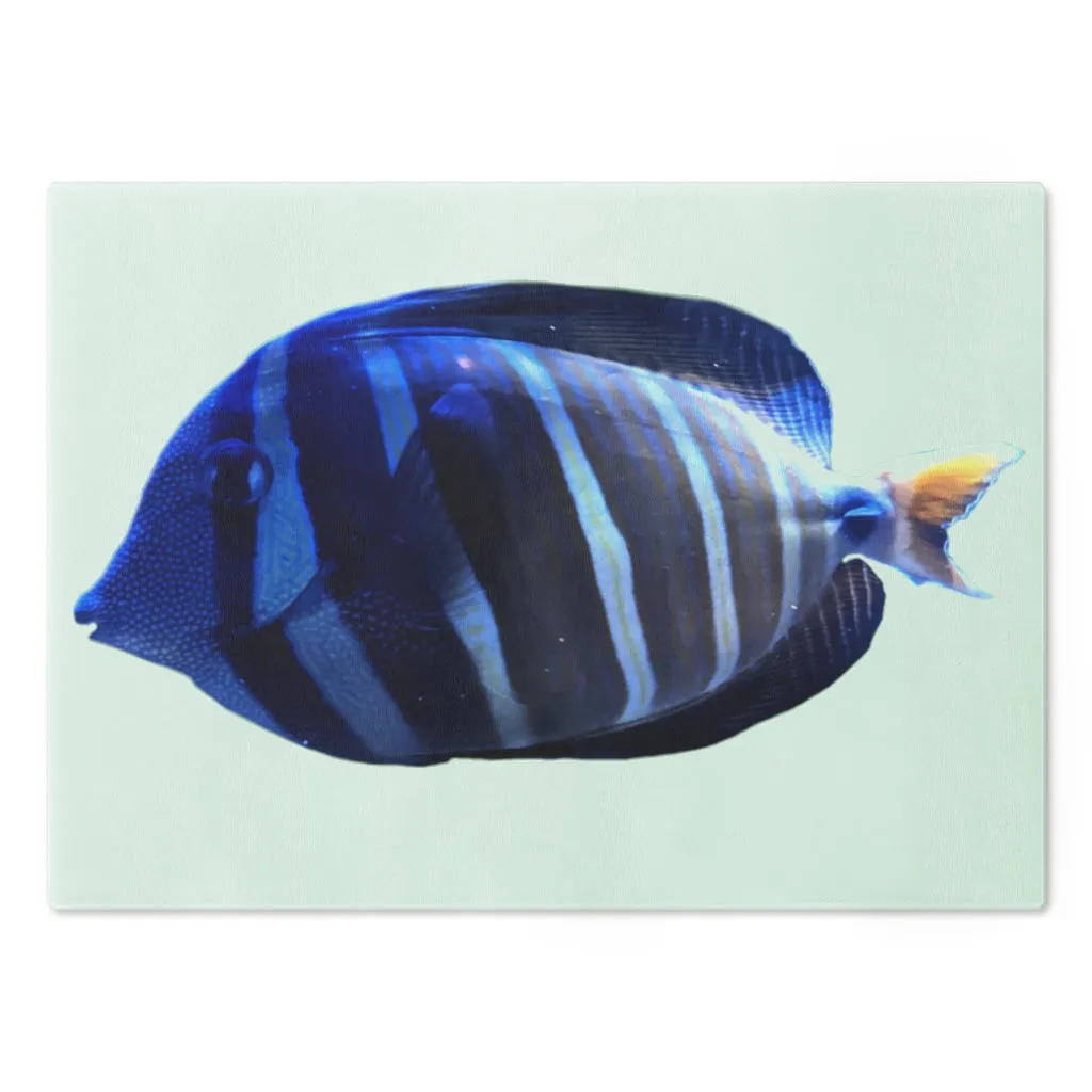 Blue Striped Fish Cutting Board