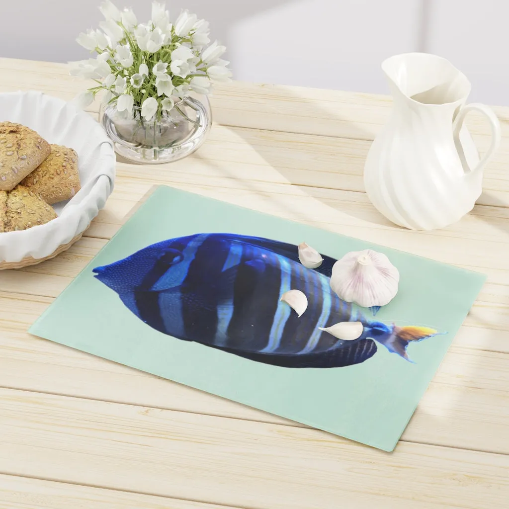 Blue Striped Fish Cutting Board