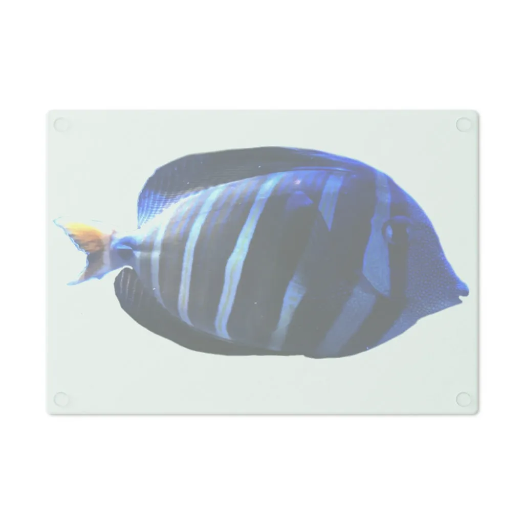 Blue Striped Fish Cutting Board