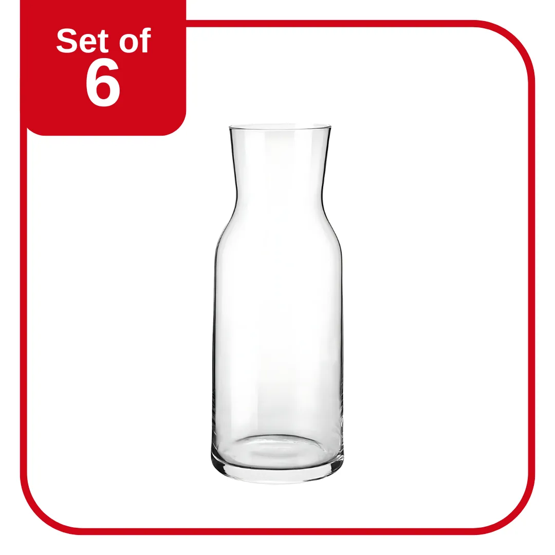 BORMIOLI ROCCO AQUARIA CARAFE NO LID 1.1lt CLEAR (125160) (Set of 6 )