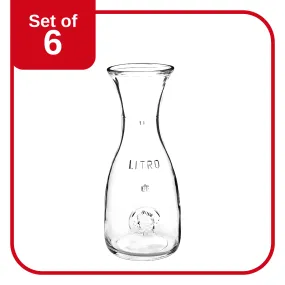 BORMIOLI ROCCO MISURE CARAFE 1.0lt CLEAR (1.84179) (Set of 6 )