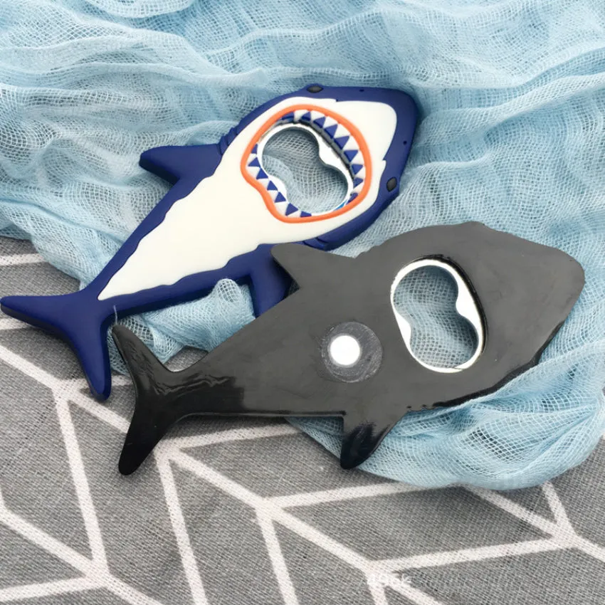 Bottle Opener Magnet: Shark Pattern