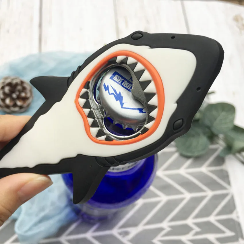 Bottle Opener Magnet: Shark Pattern