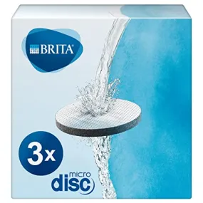 Brita MicroDisc Waterfilter Cartridge, 1 Count (Pack of 3), White Attachments: