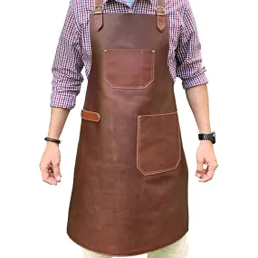 Brown Work Apron Leather - Refined Professional Essential