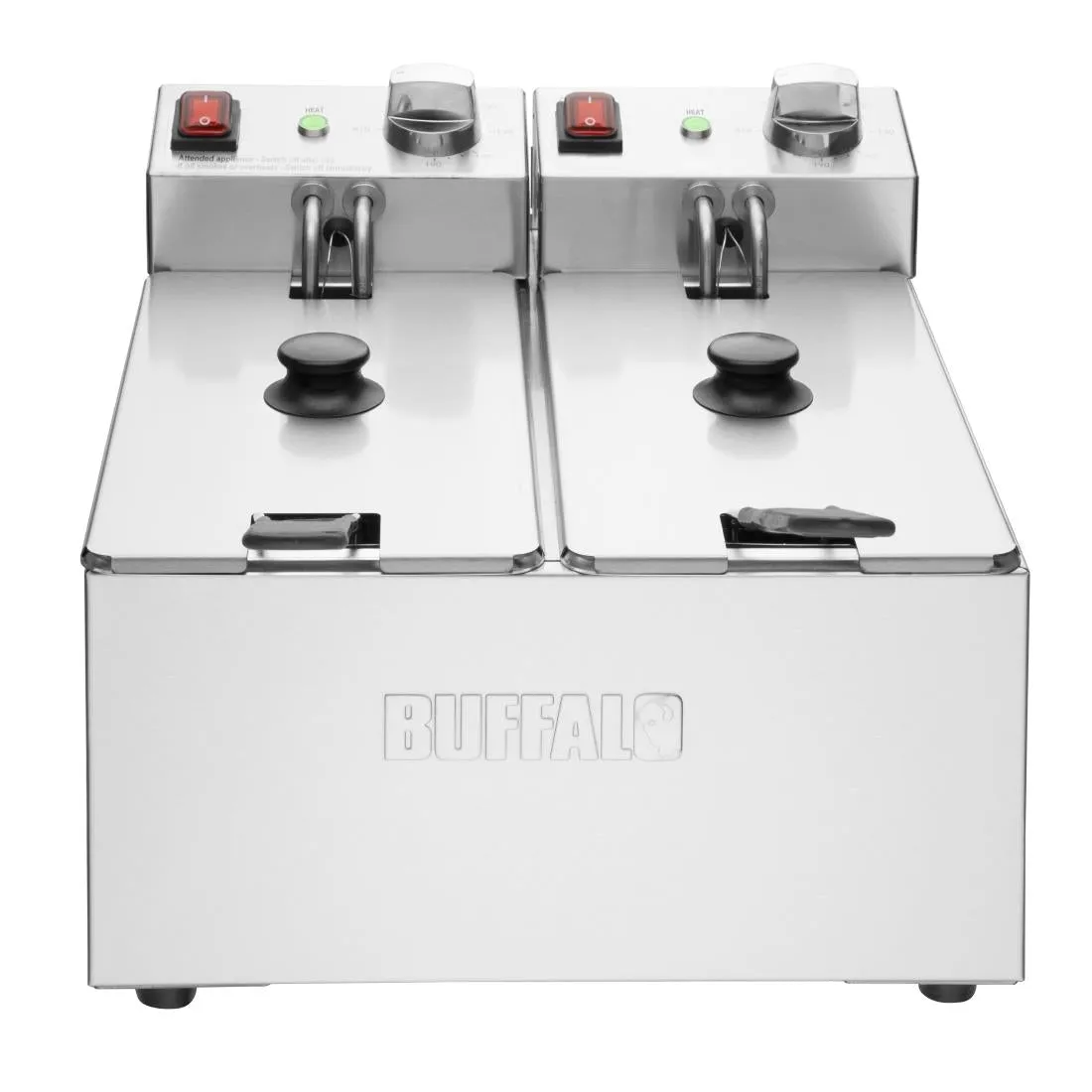 Buffalo Twin Tank Twin Basket 2x3Ltr Countertop Fryer 2x2kW - CU615