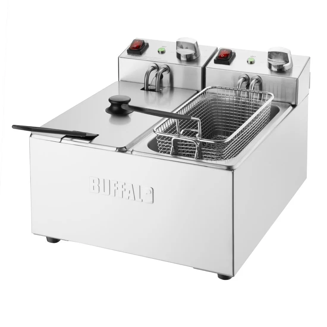 Buffalo Twin Tank Twin Basket 2x3Ltr Countertop Fryer 2x2kW - CU615