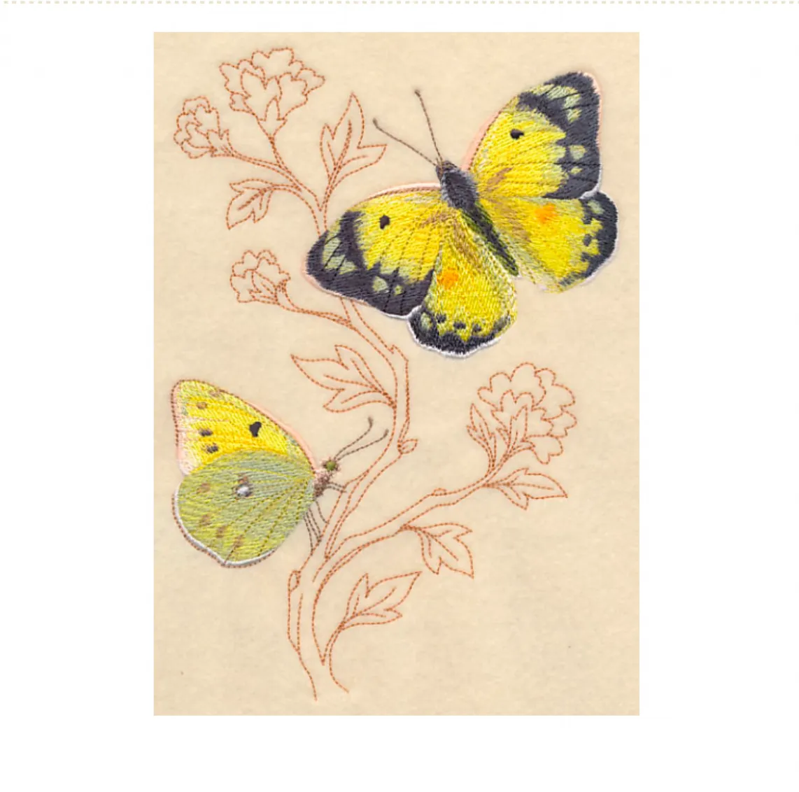 Butterflies Embroidered Bath Hand Towel