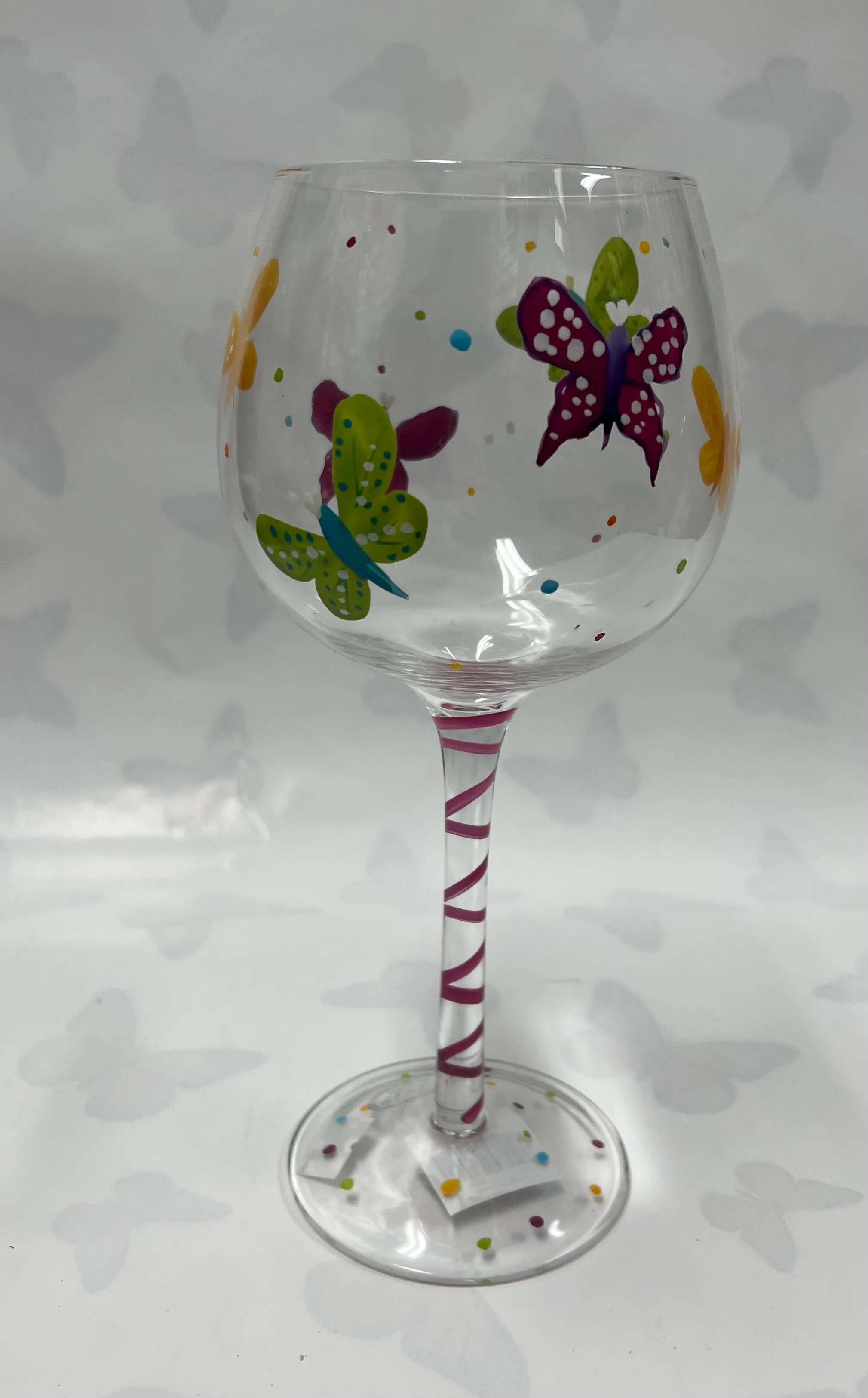 Butterfly Wineglass