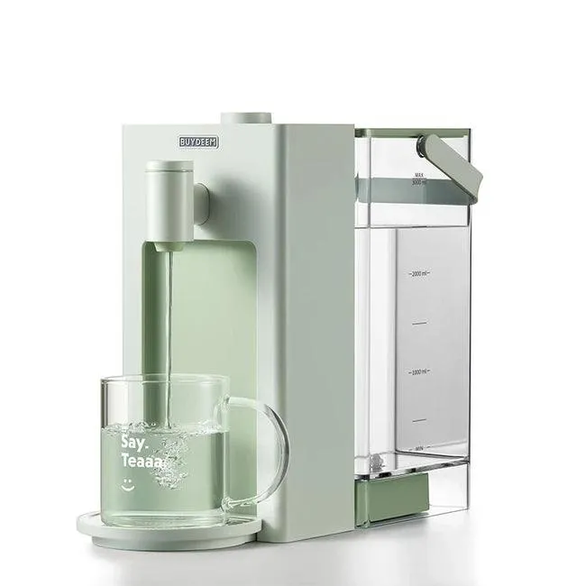 Buydeem S9013: Desktop Instant Hot Water Dispenser, Tea Maker, Milk Artifact, Light Shirt Green,3L