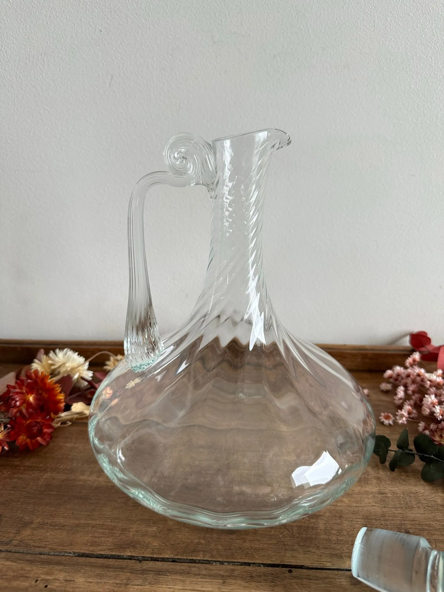 Carafe à vin décanteur en verre moulé