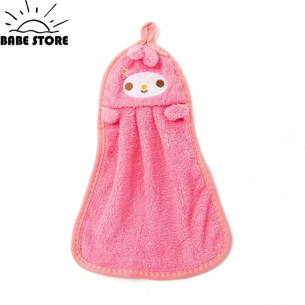 Cartoon Design Toddler Kids Hand Towels With Hanging Loop Kitchen Hand Towel Absorbent Quick Dry Utility Towel For Bathroom Home