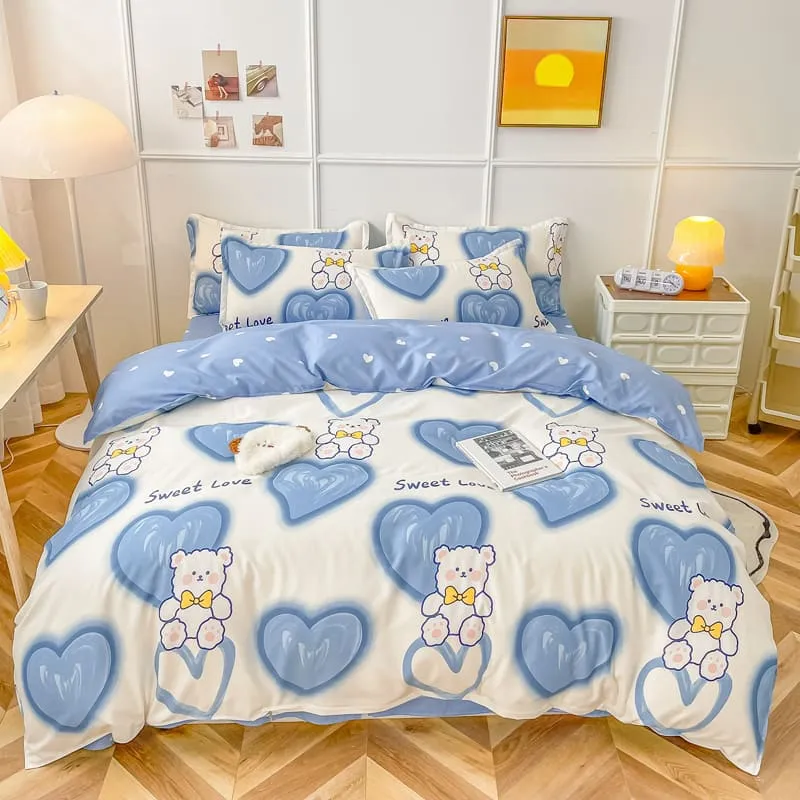 Cartoon Sweet Bear Love Heart Bedding Sets